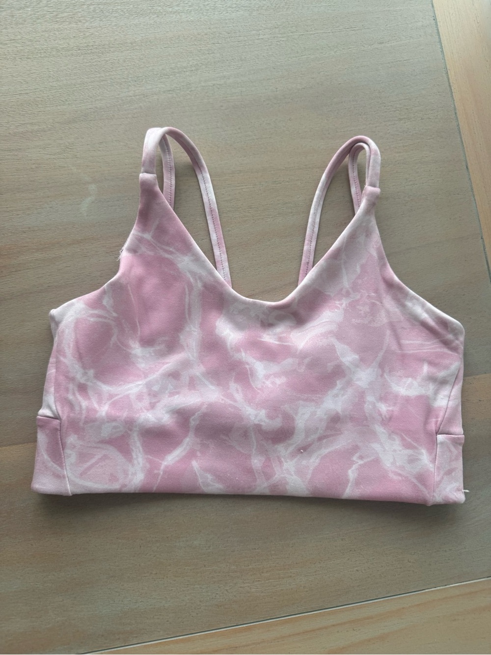 Girls size 12 Athleta Pink Marble Scoop Sports Bra